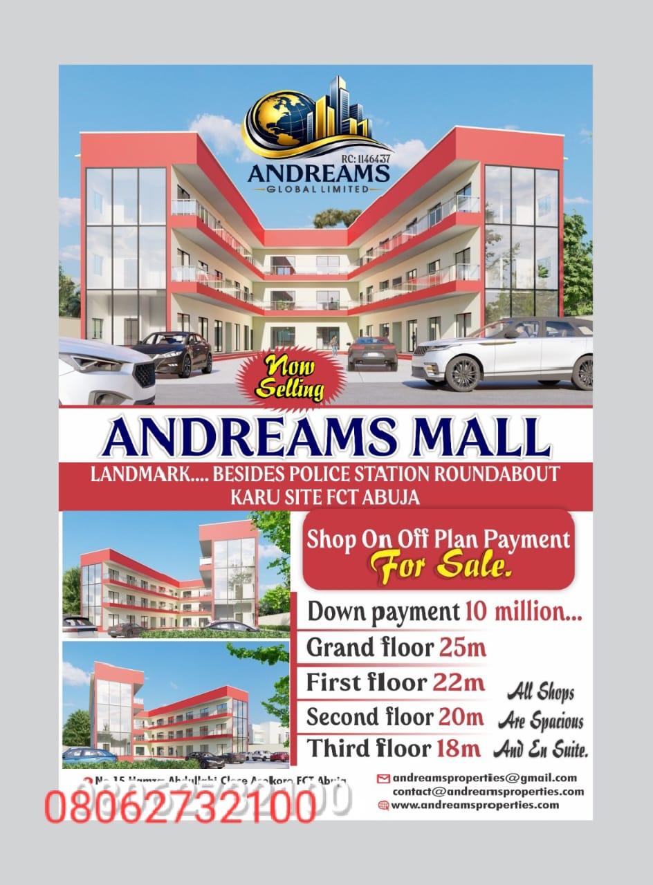 ANDREAMS MALL, Karu Site FCT Abuja — Shop for sale in BESIDES POLICE STATION ROUNDABOUT KARU SITE FCT ABUJA